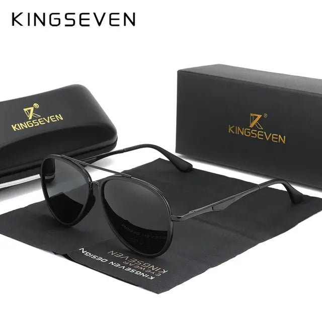 Óculos de sol masculino kingseven classic com lente polarizada