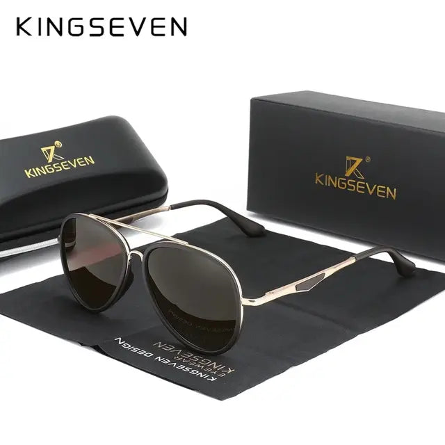 Óculos de sol masculino kingseven classic com lente polarizada