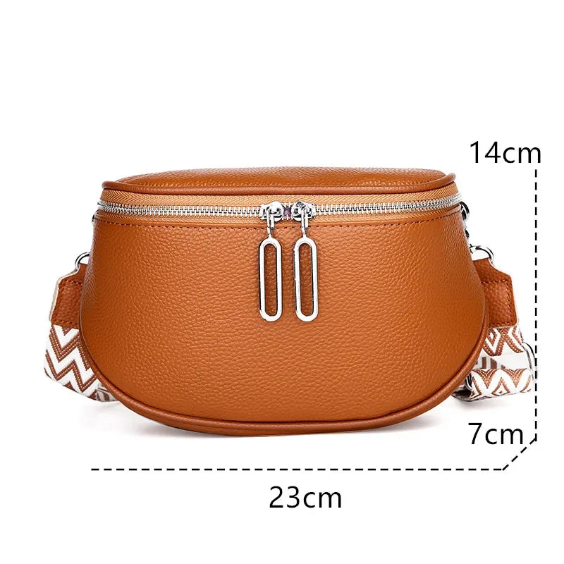 Bolsa feminina classic transversal em couro